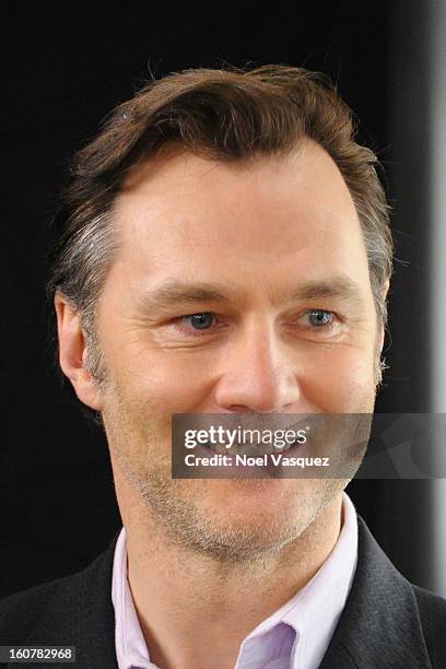 David Morrissey visits Extra at The Grove on February 5, 2013 in Los Angeles, California.