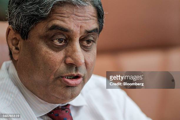 Aditya Puri, managing director of HDFC Bank Ltd., speaks during an interview in Mumbai, India, on Friday, Feb. 1, 2013. HDFC Bank, India’s...