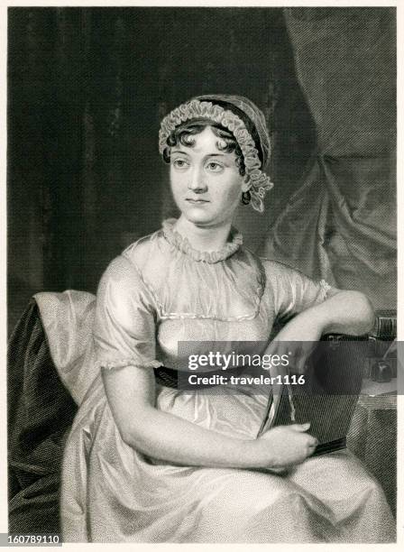 jane austen - women writers stock illustrations