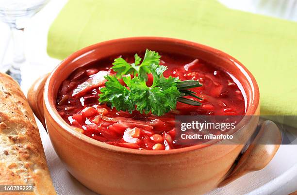 borsht - borscht stockfoto's en -beelden