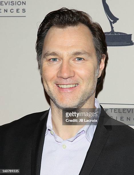 David Morrissey attends an evening with "The Walking Dead" presented by The Academy Of Television Arts & Sciences at Leonard H. Goldenson Theatre on...