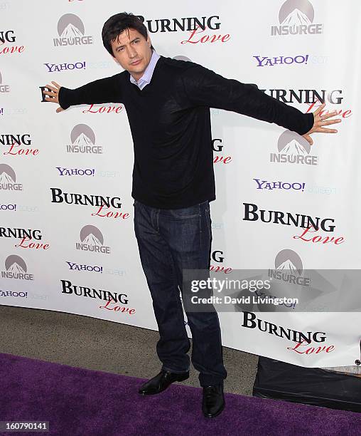 Actor Ken Marino attends the premiere of "Burning Love" Season 2 at the Paramount Theater on the Paramount Studios lot on February 5, 2013 in...