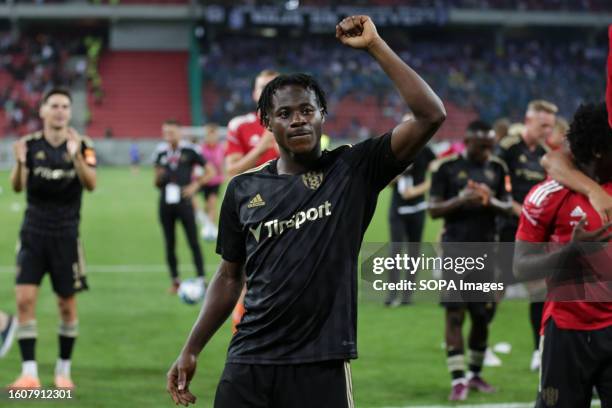 Kelvin Ofori of FC Spartak Trnava seen during the UEFA Europa Conference League 3rd qualifying round second leg match between FC Spartak Trnava and...