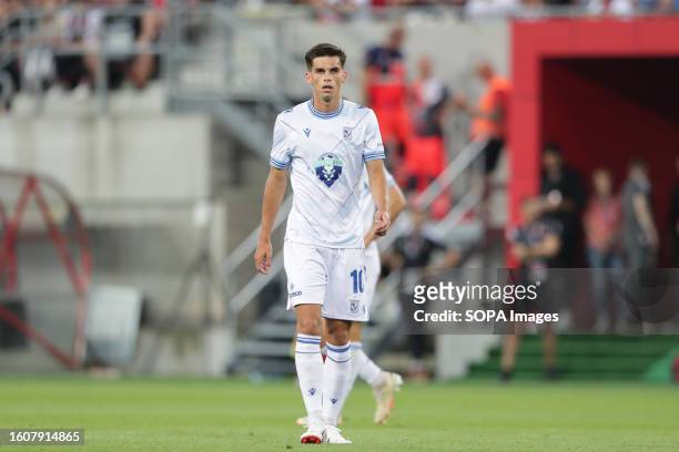 Filip Marchwinski of Lech Poznan seen during the UEFA Europa Conference League 3rd qualifying round second leg match between FC Spartak Trnava and...