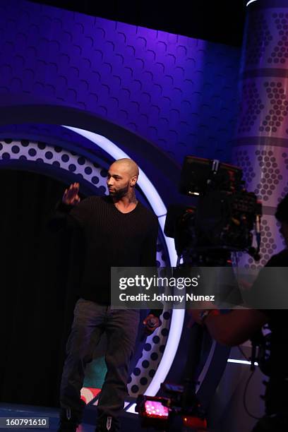 Joe Budden visits BET's "106 & Park" at BET Studios on February 5, 2013 in New York City.