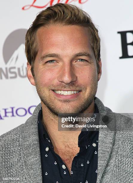 Actor Ryan Hansen attends the premiere of "Burning Love" Season 2 at the Paramount Theater on the Paramount Studios lot on February 5, 2013 in...