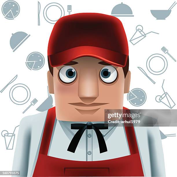 ilustrações de stock, clip art, desenhos animados e ícones de empregada de mesa, - empregado do refeitório