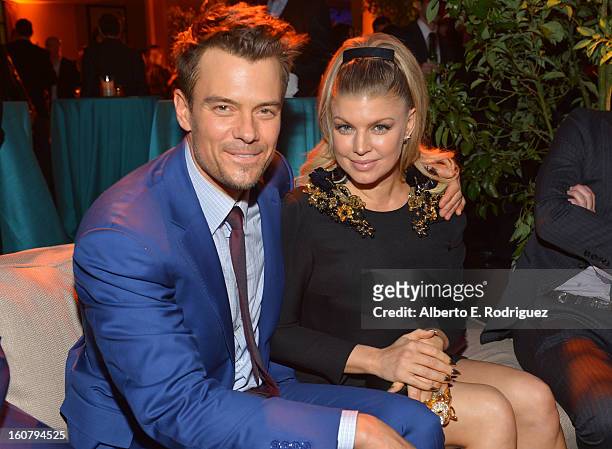 Actor Josh Duhamel and actress/singer Fergie attend the premiere of Relativity Media's "Safe Haven" after party at The Terrace At Hollywood &...