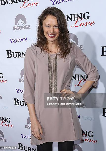 Actress Deanna Russo attends the "Burning Love" Season 2 Los Angeles Premiere at Paramount Theater on the Paramount Studios lot on February 5, 2013...