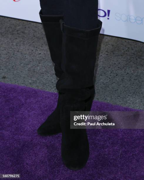 Actress Deanna Russo attends the "Burning Love" Season 2 Los Angeles Premiere at Paramount Theater on the Paramount Studios lot on February 5, 2013...