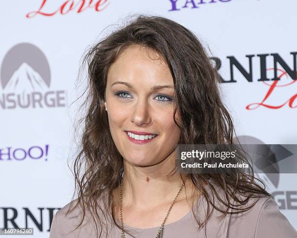 Actress Deanna Russo attends the "Burning Love" Season 2 Los Angeles Premiere at Paramount Theater on the Paramount Studios lot on February 5, 2013...