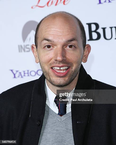 Actor Paul Scheer attends the "Burning Love" Season 2 Los Angeles Premiere at Paramount Theater on the Paramount Studios lot on February 5, 2013 in...