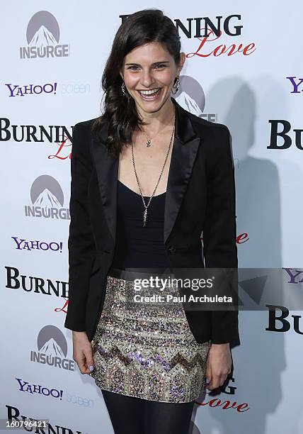 Actress Lindsey Kraft attends the "Burning Love" Season 2 Los Angeles Premiere at Paramount Theater on the Paramount Studios lot on February 5, 2013...