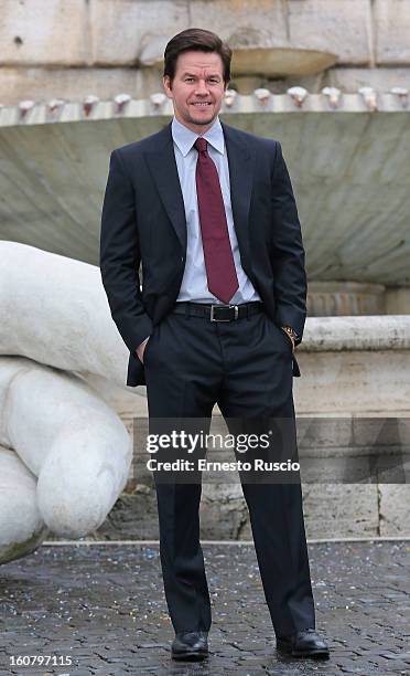 Actor Mark Wahlberg attends the 'Broken City' photocall at Piazza Del Popolo on February 6, 2013 in Rome, Italy.