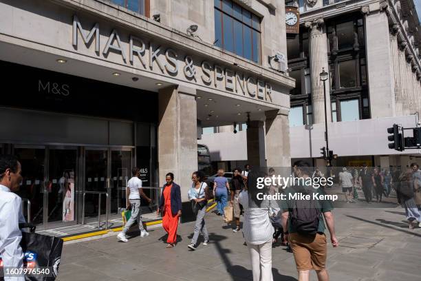 Marks & Spencer building on Oxford Street on 17th August 2023 in London, United Kingdom. M&S wants to replace its famous old landmark store with a...