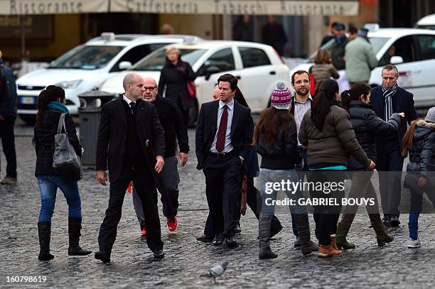 Actor Mark Wahlberg arrives to Piazza del Popolo in Rome on February 06 for a photo-call to promote his new film "Broken City". AFP PHOTO / GABRIEL...