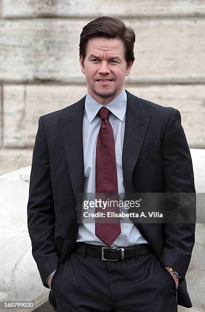 Mark Wahlberg attends 'Broken City' Rome Photocall at Piazza Del Popolo on February 6, 2013 in Rome, Italy.