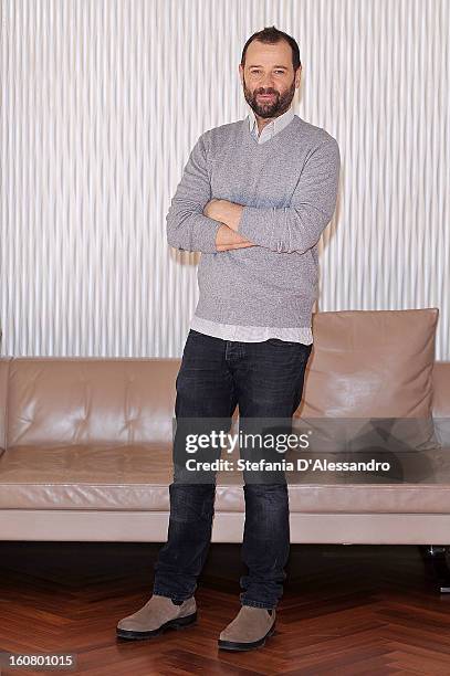 Fabio Volo attends 'Studio Illegale' Photocall at Terrazza Martini on February 6, 2013 in Milan, Italy.