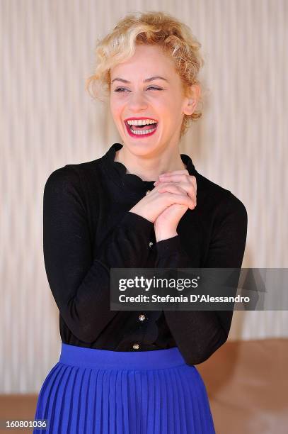 Marina Rocco attends 'Studio Illegale' Photocall at Terrazza Martini on February 6, 2013 in Milan, Italy.