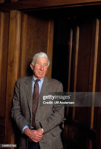 American writer John Updike poses during portrait session held on November 1, 1995 in New York, United States of America.