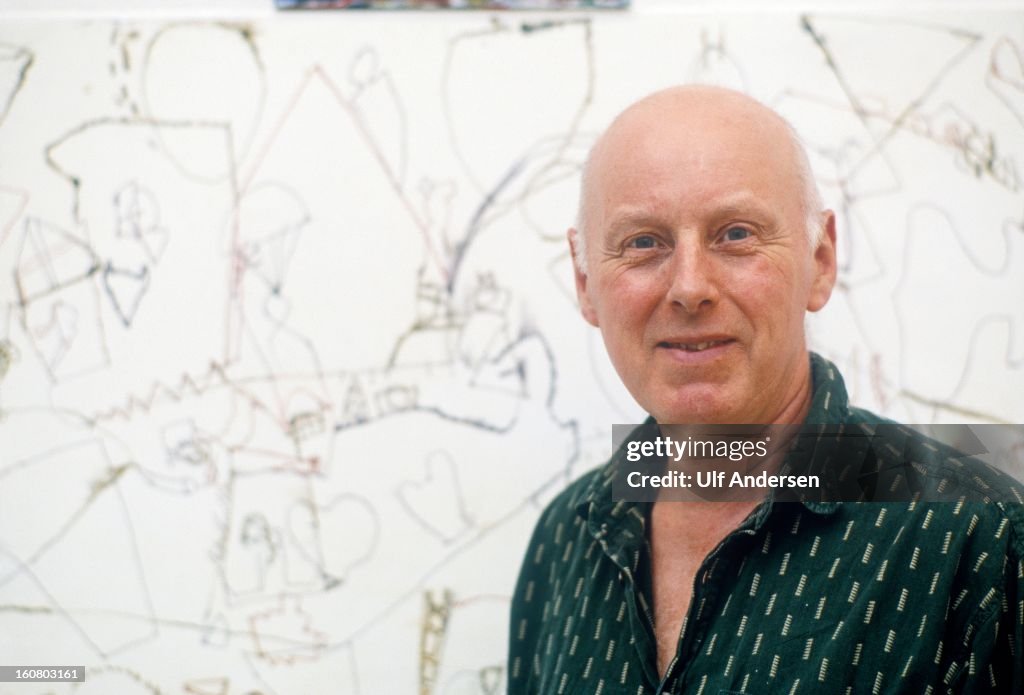 German painter Jan Voss poses during a portrait session held in his ...