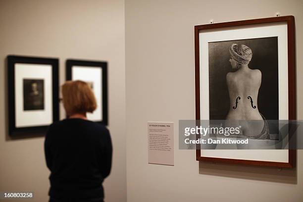 Photograph 'Le Violon d'Ingres' hangs at the National Portrait Gallery on February 6, 2013 in London, England. The National Potrait Gallery are...