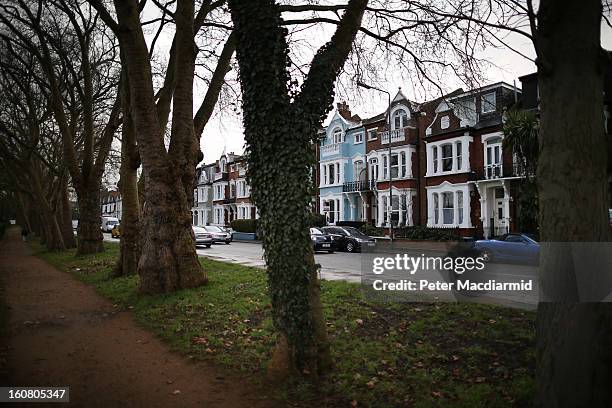 The site of the former Elm Guest House in Barnes on February 6, 2013 in London, England. Two men have been arrested in connection with child abuse...