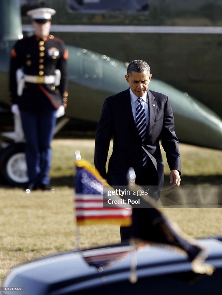 U.S. President Obama arrives in Annapolis