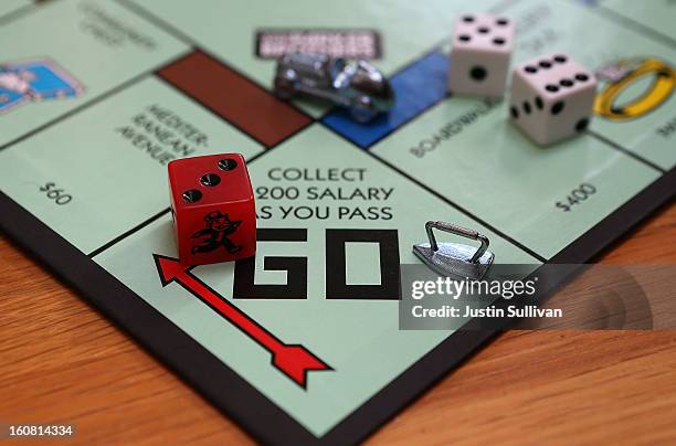 In this photo illustration, the Monopoly iron game piece is displayed on February 6, 2013 in Fairfax, California. Toy maker Hasbro, Inc. Announced...