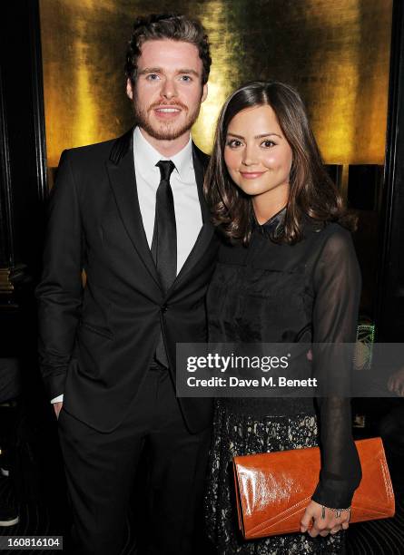 Richard Madden and Jenna-Louise Coleman attend the Pre-BAFTA Party hosted by EE and Esquire ahead of the 2013 EE British Academy Film Awards at The...