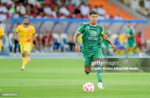 Al-Ahli's Roberto Firmino during AL Ahli Saudi vs AL Hazem FC in Saudi Arabian Pro League on August 11, 2023 in Jeddah, Saudi Arabia.