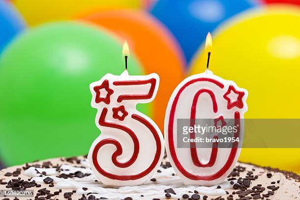 50st の誕生日ケーキ - 50 ストックフォトと画像