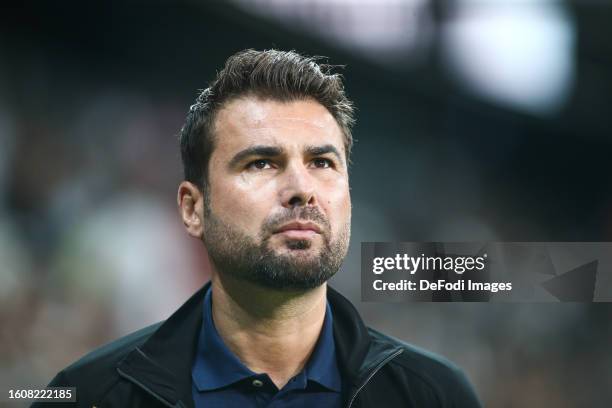 Head coach Adrian Mutu of Neftci Baku PFK looks on during the UEFA Europa League Third Qualifying Round Second Leg match between Besiktas and Neftci...