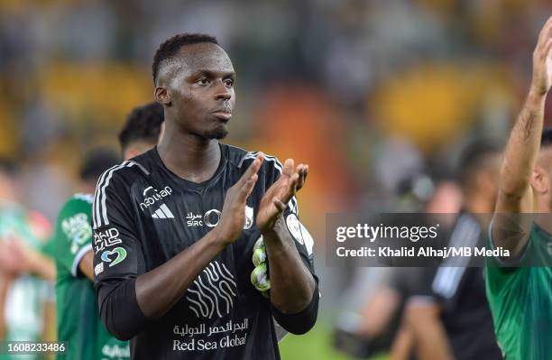 Al-Ahli's Edouard Mendy after AL Ahli Saudi vs AL Hazem FC in Saudi Arabian Pro League on August 11, 2023 in Jeddah, Saudi Arabia.