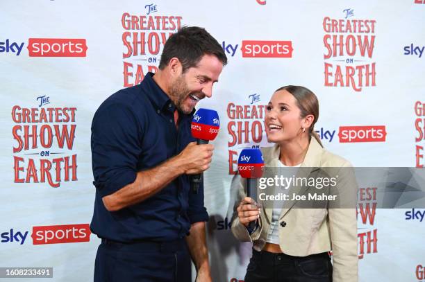 Jamie Redknapp and Olivia Buzaglo attend the Sky Sports Opening Night party of the 23/24 Premier League season, at Village Underground on August 11,...