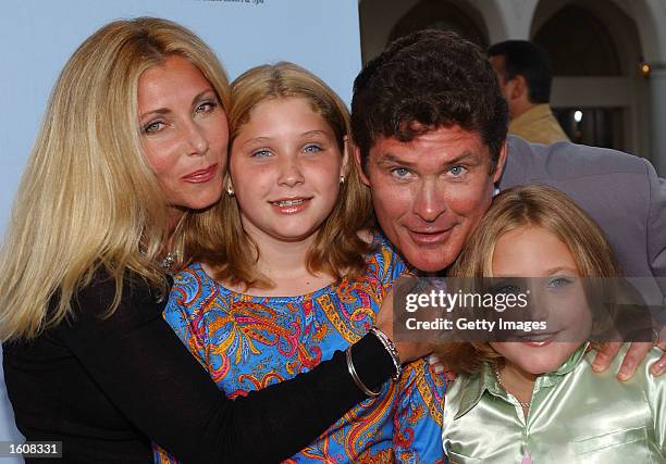 Actor David Hasselhoff , his wife Pamela Bach , and their children Taylor-Ann and Hayley arrive at the St. Regis Monarch Beach Resort & Spa grand...