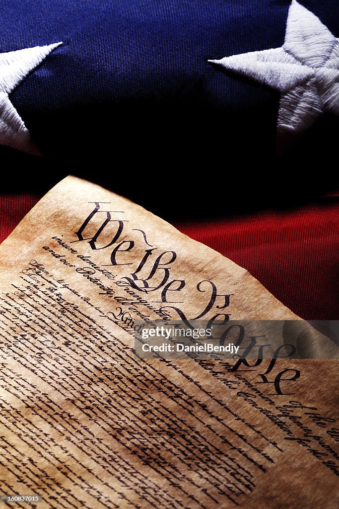 Constitutional Flags Us Constitution And Flag High-Res Stock Photo - Getty Images