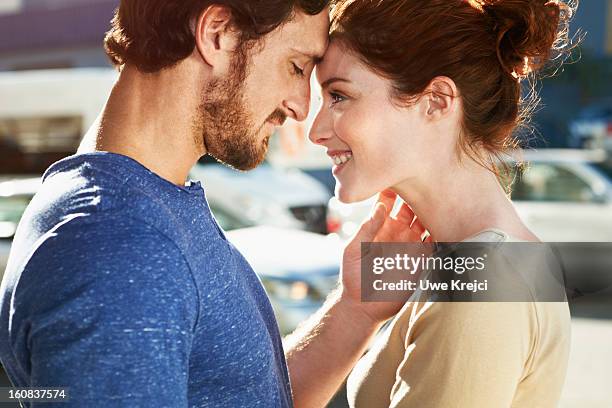 loving young couple, close up - falling in love stock pictures, royalty-free photos & images