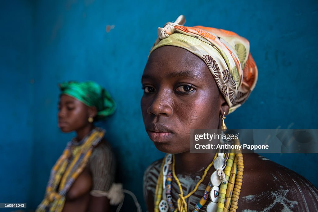 Young girls from the Krobo tribal group
