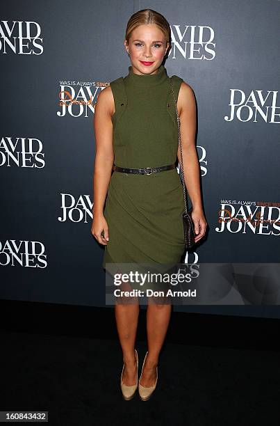 Emma Freedman arrives for the David Jones A/W 2013 Season Launch at David Jones Castlereagh Street on February 6, 2013 in Sydney, Australia.