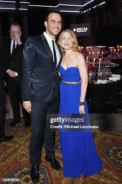 Cheyenne Jackson and Patricia Clarkson attend the amfAR New York Gala to kick off Fall 2013 Fashion Week at Cipriani Wall Street on February 6, 2013...