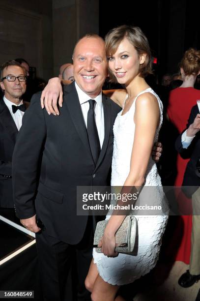 Michael Kors and Karlie Kloss attend the amfAR New York Gala to kick off Fall 2013 Fashion Week at Cipriani Wall Street on February 6, 2013 in New...
