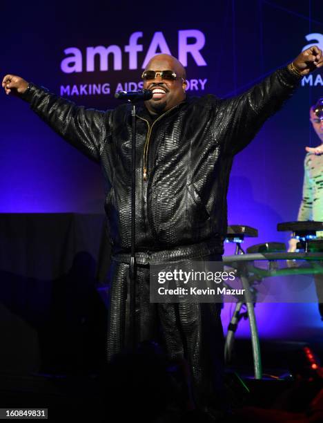 Cee Lo Green attends the amfAR New York Gala To Kick Off Fall 2013 Fashion Week at Cipriani Wall Street on February 6, 2013 in New York City.