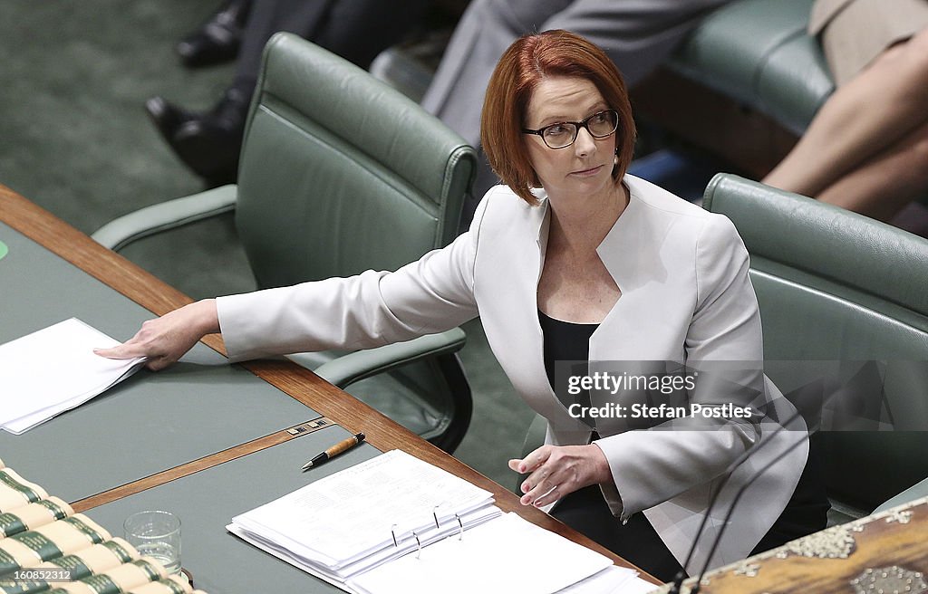 Question Time Underway At Parliament House