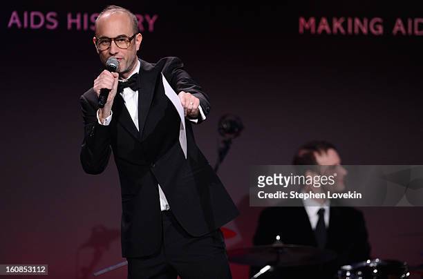Andy Boose onstage at the amfAR New York Gala to kick off Fall 2013 Fashion Week at Cipriani Wall Street on February 6, 2013 in New York City.