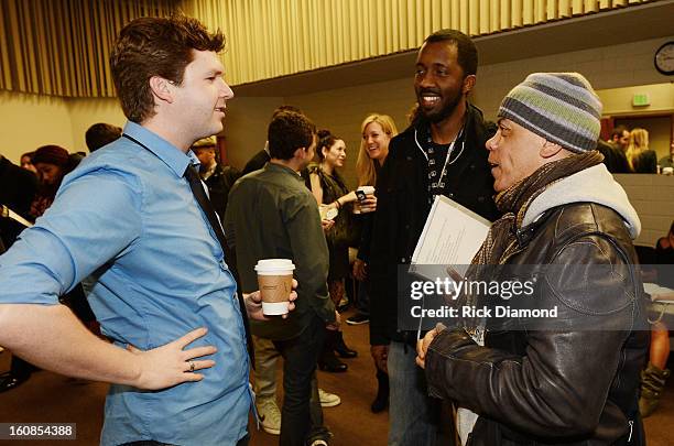 Composer Jonathan Beard, Joseph Langford, Project Manager Grammy Foundation and Rickey Minor, Music Director The Tonight Show at The 55th Annual...