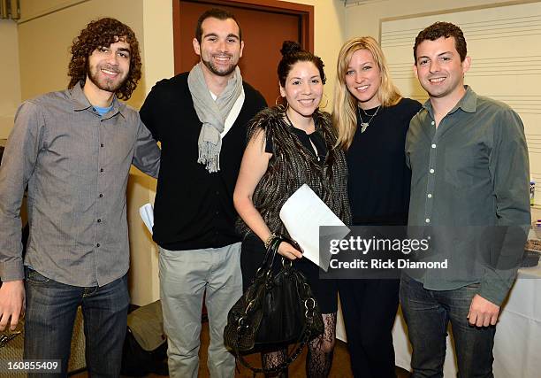 Brian Vinikoor, Ryan Chisholm, Diana Beas, Avital Ferd and Rob Bonstein attend The 55th Annual GRAMMY Awards - GRAMMY Camp Basic Training held on the...