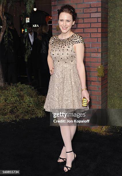 Actress Rachel Brosnahan arrives at the Los Angeles Premiere "Beautiful Creatures" at TCL Chinese Theatre on February 6, 2013 in Hollywood,...