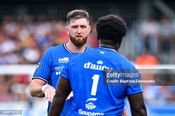 Darren OSHEA of Vannes during the French Pro D2 rugby match between Rugby Club Vannetais and USON Nevers Rugby at Stade de la Rabine on August 18,...