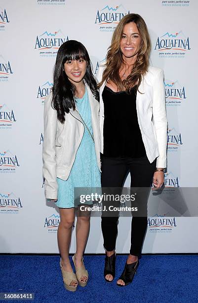 Designer Alaina Thai and Reality TV personality/model Kelly Bensimon attend The Aquafina "Pure Challenge" After Party at The Empire Hotel Rooftop on...
